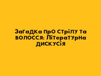 Загадка про стрілу та волосся: Літературна дискусія
