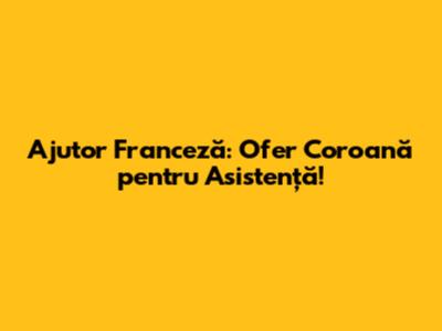 Ajutor Franceză: Ofer Coroană pentru Asistență!