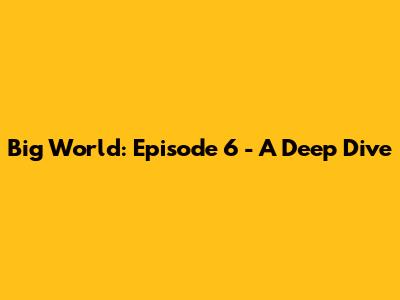 Big World: Episode 6 - A Deep Dive