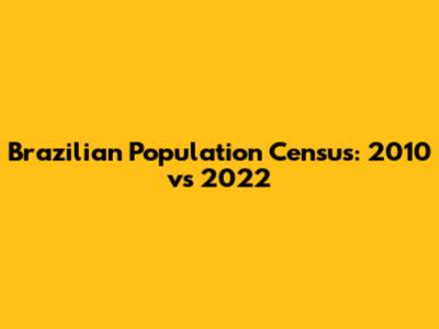Brazilian Population Census: 2010 vs 2022