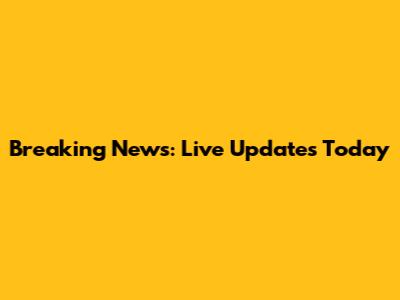 Breaking News: Live Updates Today