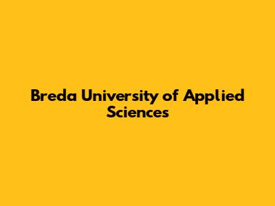 Breda University of Applied Sciences