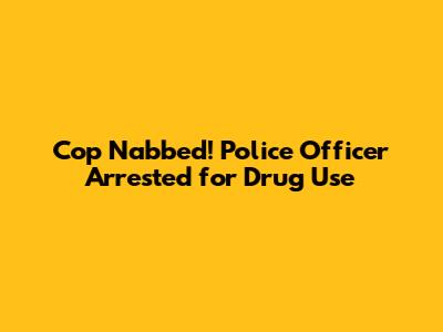 Cop Nabbed! Police Officer Arrested for Drug Use