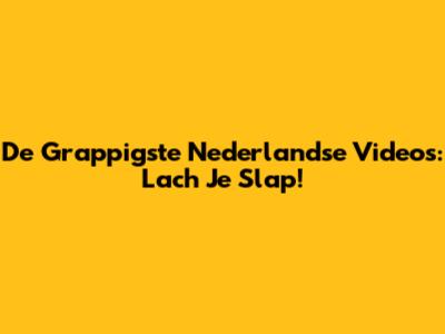 De Grappigste Nederlandse Video's: Lach Je Slap!