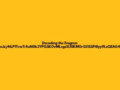 Decoding the Enigma: zpgssspeJzj4tLP1TcwTi4uN0k3YPQSK0vMLcgsSlXIKM0rSS1SSFHIyy9LzQEA04cMLgzs