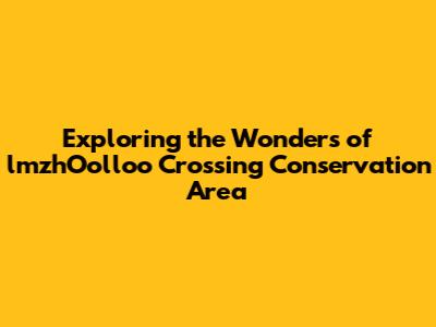 Exploring the Wonders of lmzhOolloo Crossing Conservation Area