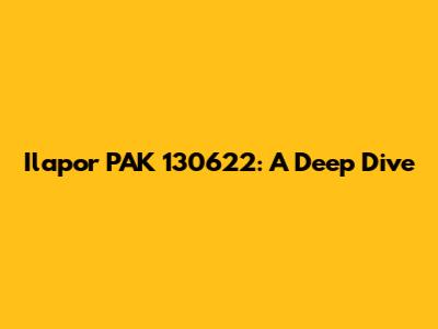 Ilapor PAK 130622: A Deep Dive