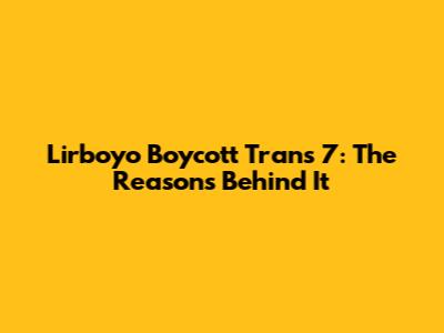 Lirboyo Boycott Trans 7: The Reasons Behind It