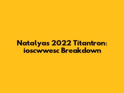 Natalya's 2022 Titantron: ioscwwesc Breakdown