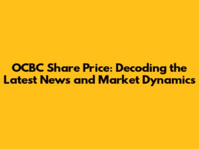 OCBC Share Price: Decoding the Latest News and Market Dynamics