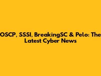 OSCP, SSSI, BreakingSC & Pelo: The Latest Cyber News