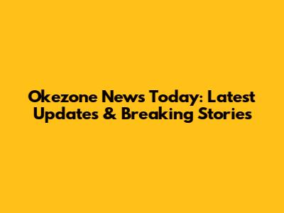 Okezone News Today: Latest Updates & Breaking Stories