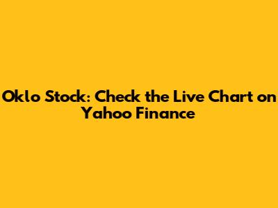 Oklo Stock: Check the Live Chart on Yahoo Finance