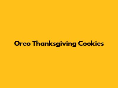 Oreo Thanksgiving Cookies