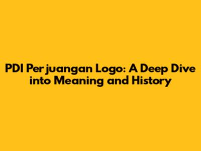 PDI Perjuangan Logo: A Deep Dive into Meaning and History