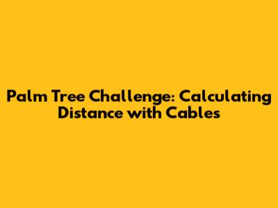 Palm Tree Challenge: Calculating Distance with Cables