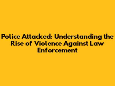 Police Attacked: Understanding the Rise of Violence Against Law Enforcement