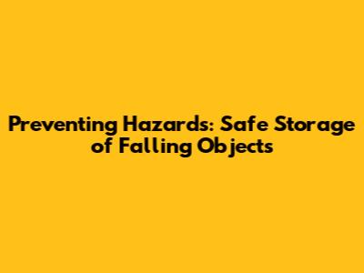 Preventing Hazards: Safe Storage of Falling Objects