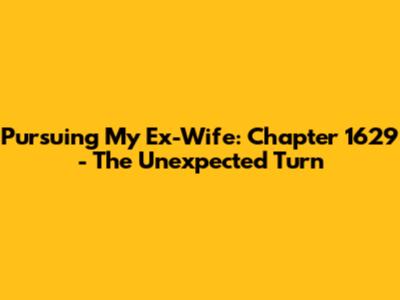 Pursuing My Ex-Wife: Chapter 1629 - The Unexpected Turn