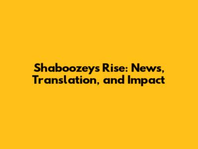 Shaboozey's Rise: News, Translation, and Impact