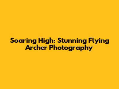 Soaring High: Stunning Flying Archer Photography