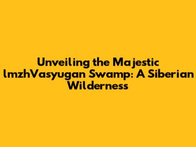Unveiling the Majestic lmzhVasyugan Swamp: A Siberian Wilderness
