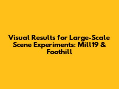 Visual Results for Large-Scale Scene Experiments: Mill19 & Foothill