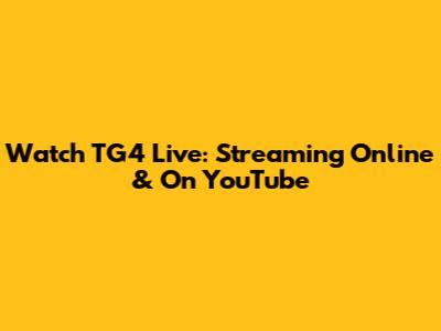 Watch TG4 Live: Streaming Online & On YouTube