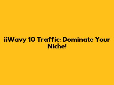 iiWavy 10 Traffic: Dominate Your Niche!